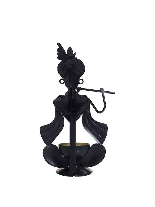 Handmade Krishna Tea Light Holder – Artistic Metal Candle Stand