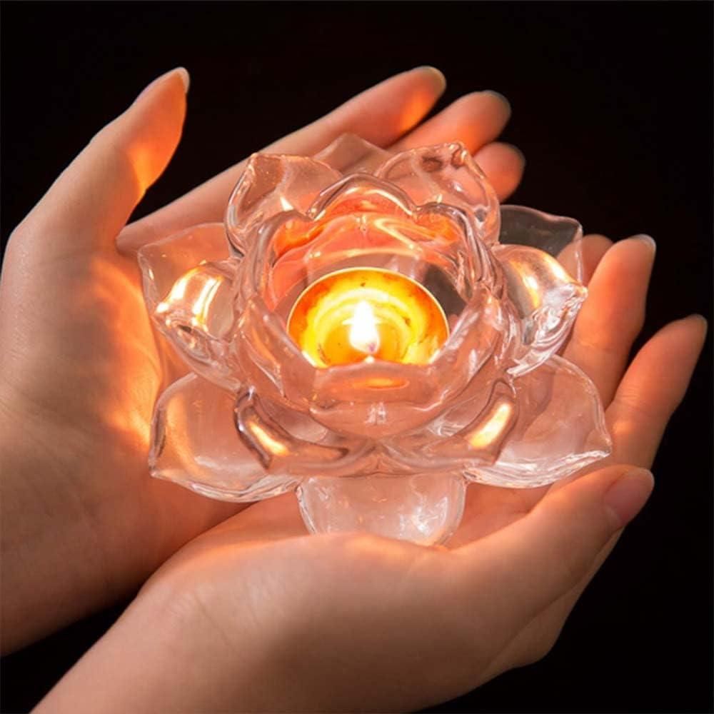 Premium Italian Glass Lotus Tealight Holder