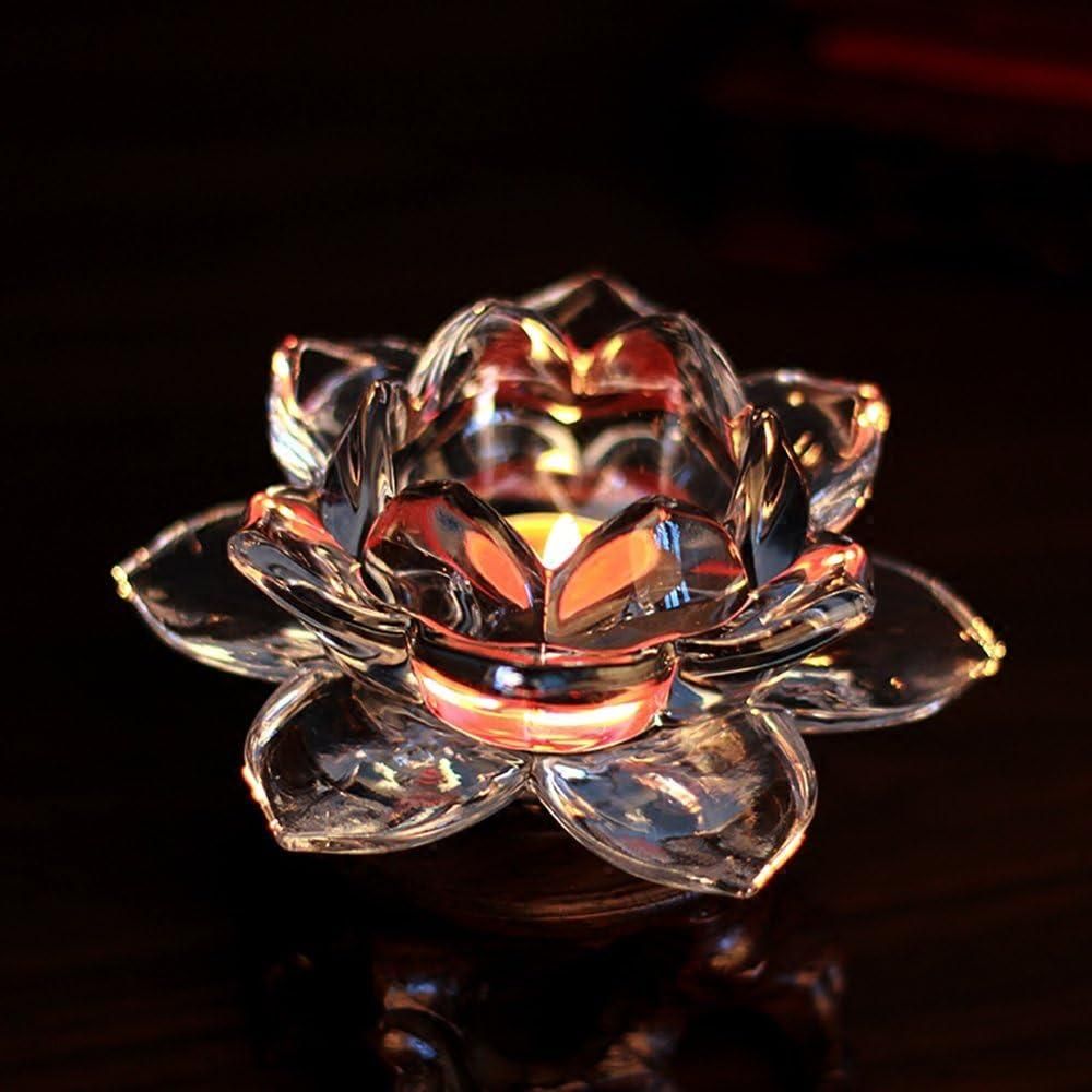 Premium Italian Glass Lotus Tealight Holder