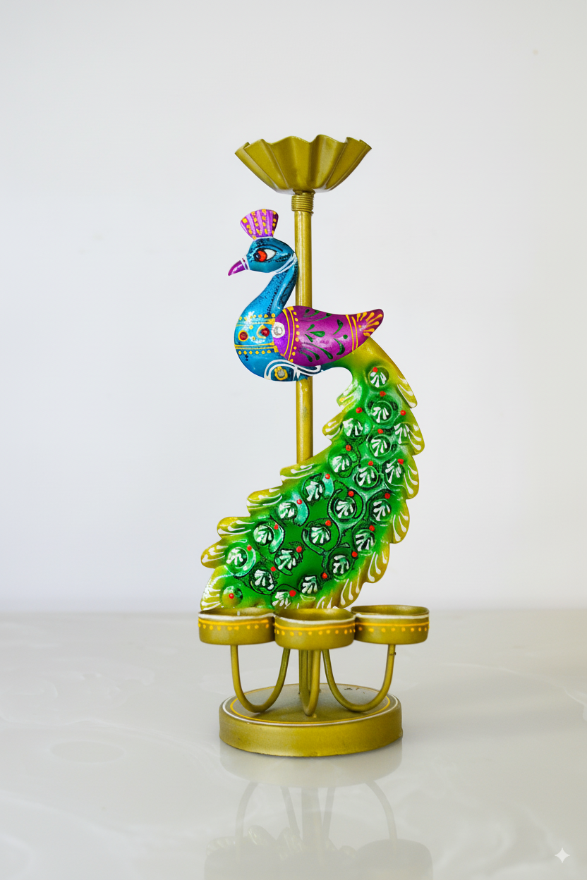 Peacock Tealight Holders (Set of 2)