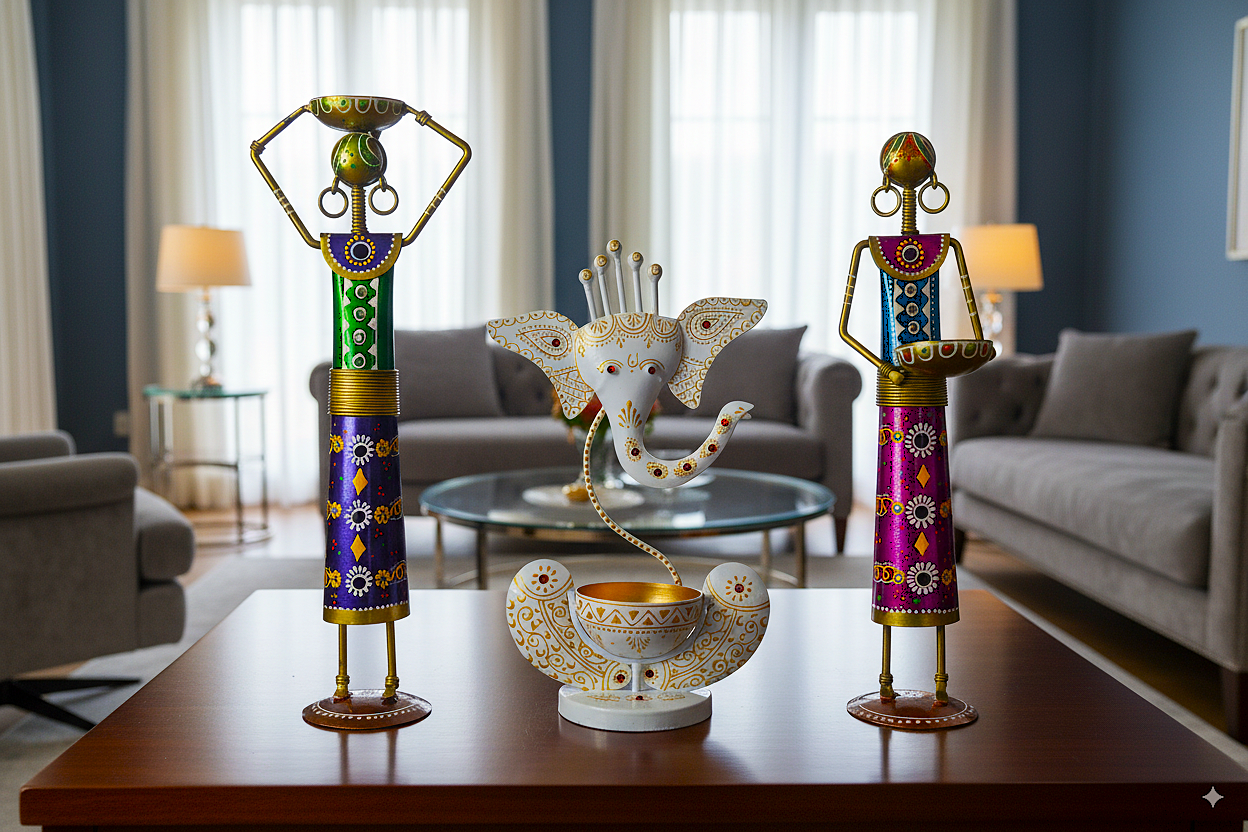 Ethnic Tribal & Ganesha Décor Set (3 Pc)