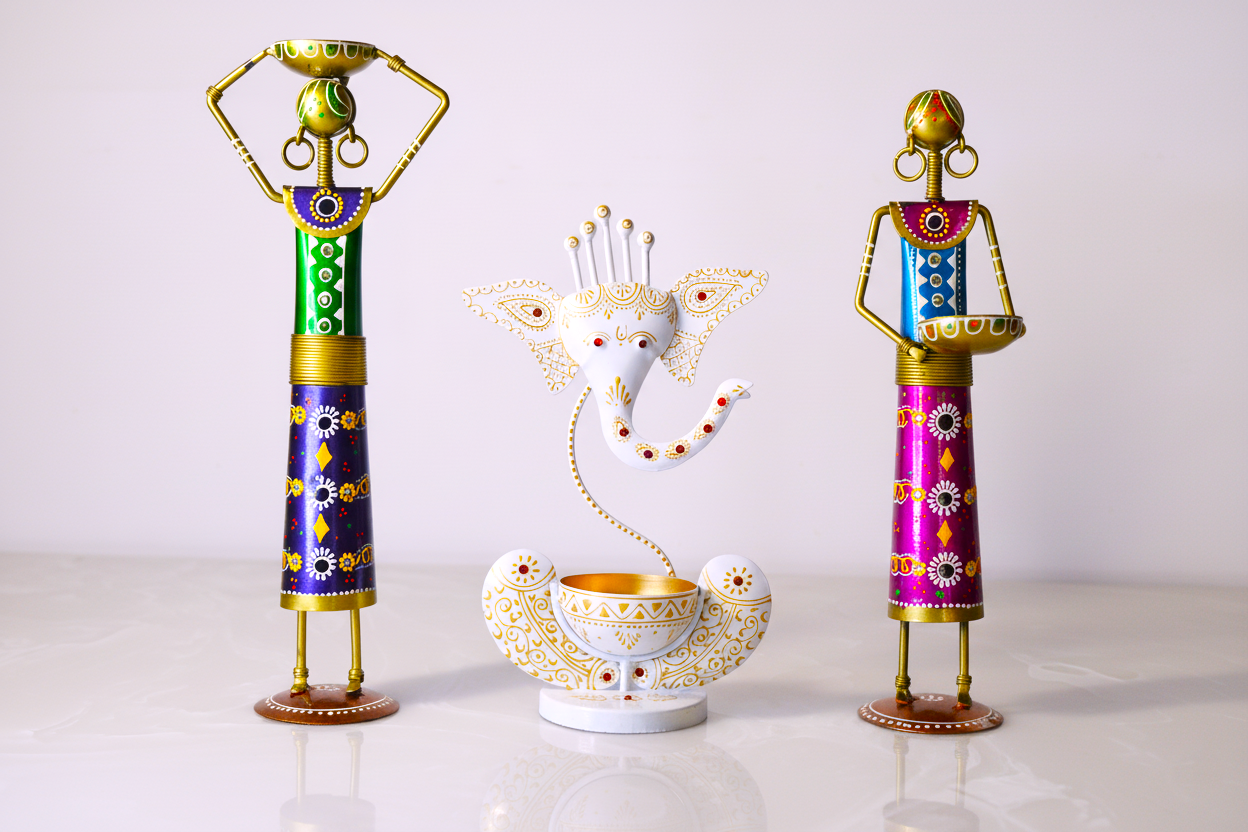 Ethnic Tribal & Ganesha Décor Set (3 Pc)