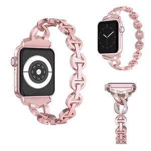 Premier Rose Legacy - Luxury Rhinestone Band Compatible With Apple Watch - Elegance & Splendour