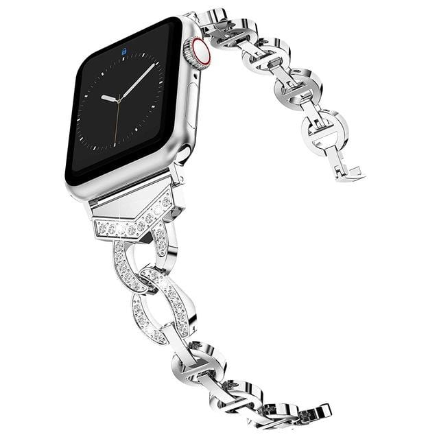 Premier Rose Legacy - Luxury Rhinestone Band Compatible With Apple Watch - Elegance & Splendour