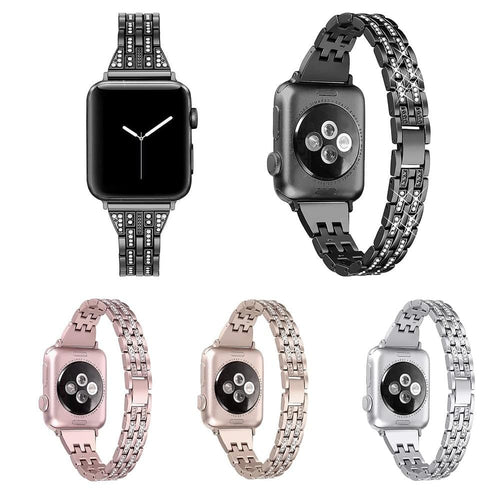 Rhinestone Band Compatible With Apple Watch - Elegance & Splendour