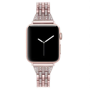 Rhinestone Band Compatible With Apple Watch - Elegance & Splendour