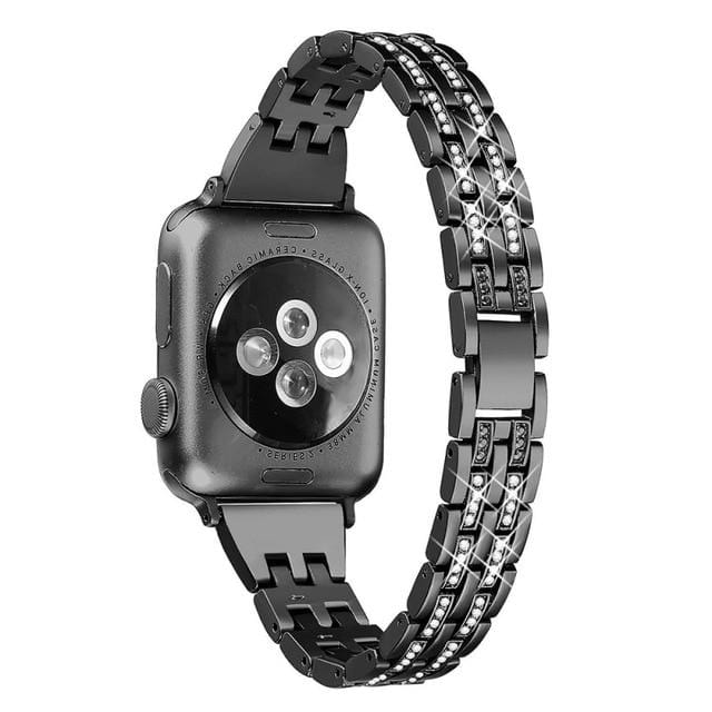 Rhinestone Band Compatible With Apple Watch - Elegance & Splendour