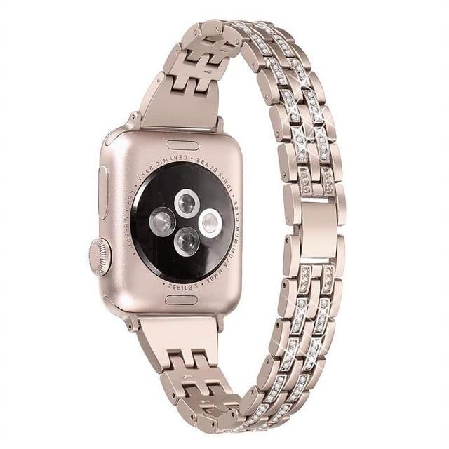 Rhinestone Band Compatible With Apple Watch - Elegance & Splendour