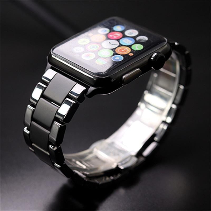 Sandblasting Matte Ceramic Band Compatible With Apple Watch - All Series - Elegance & Splendour