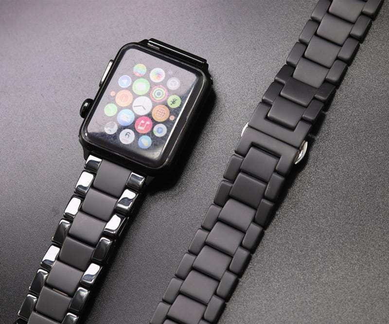 Sandblasting Matte Ceramic Band Compatible With Apple Watch - All Series - Elegance & Splendour