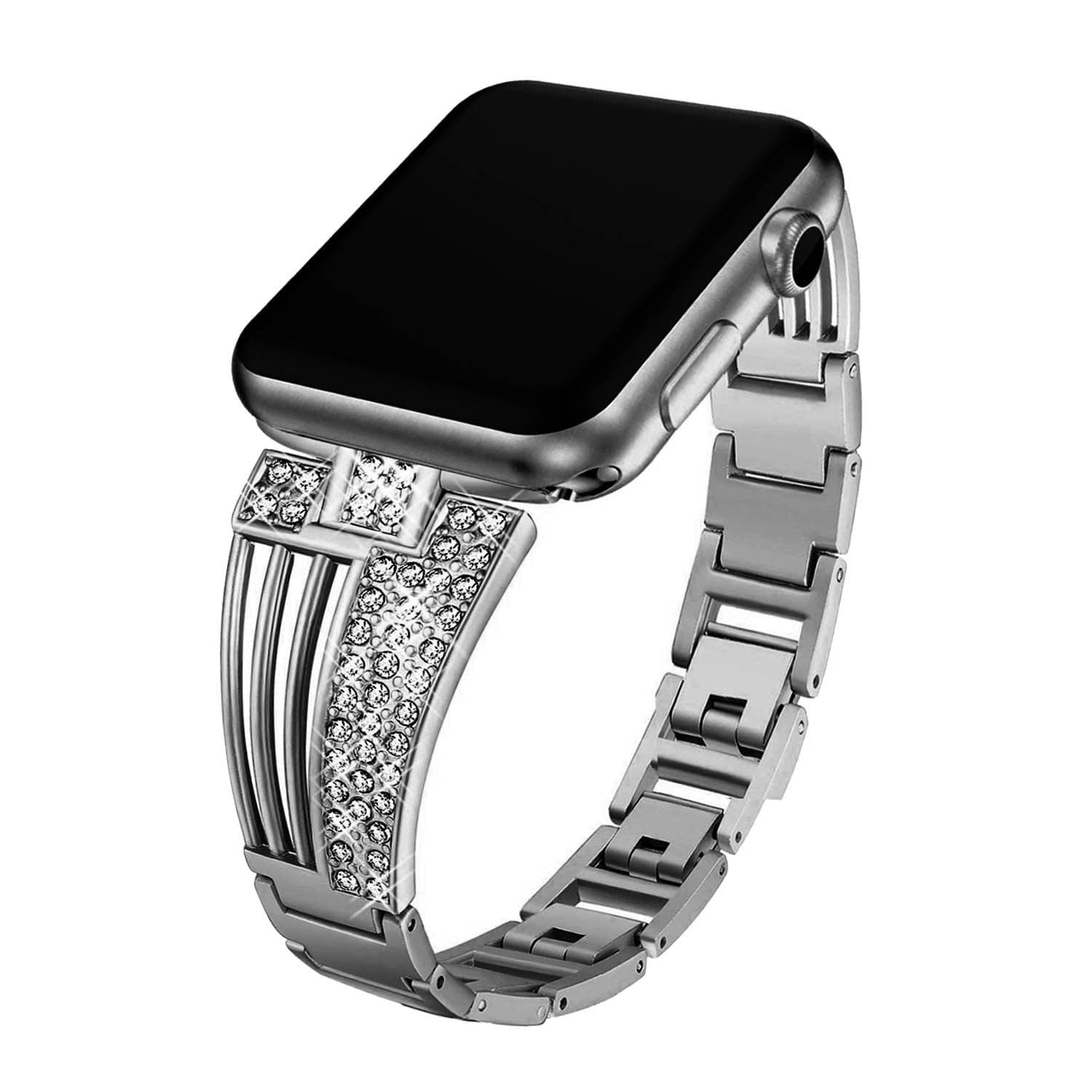 Raven-An Exclusive Rhinestone Band Compatible With Apple Watch - Elegance & Splendour