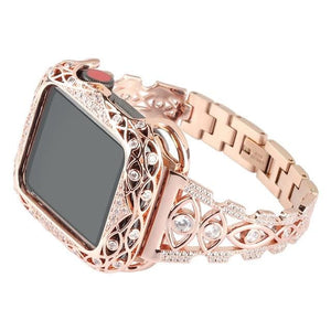 New Zircon Rhinestone Strap + Case Compatible With Apple Watch - Elegance & Splendour