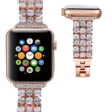 Load image into Gallery viewer, Handmade Luxury Rhinestone Plated Band Compatible With Apple Watch - Elegance &amp; Splendour