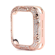Load image into Gallery viewer, Armor Carved Diamond Protective Case Compatible With All Apple Watch Series - Elegance &amp; Splendour