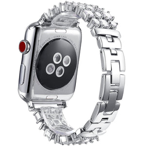 Handmade Luxury Rhinestone Plated Band Compatible With Apple Watch - Elegance & Splendour