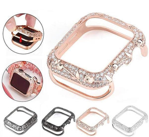Luxury Carved Rhinestone Glitter Exquisite Cover For Apple Watch - Elegance & Splendour