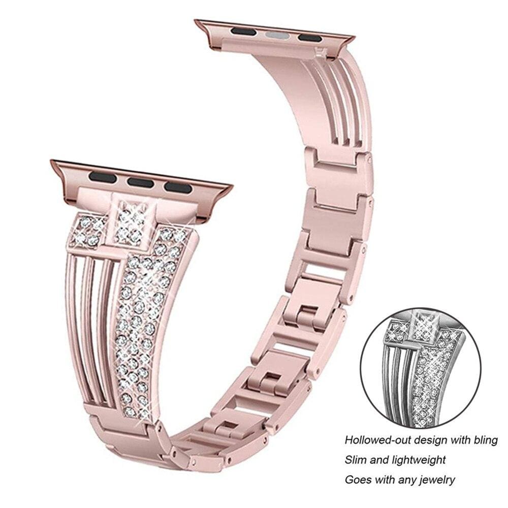 Raven-An Exclusive Rhinestone Band Compatible With Apple Watch - Elegance & Splendour