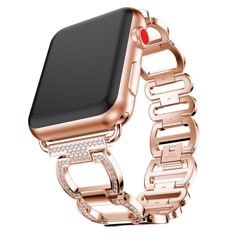 Diamond Metal Link Bracelet For Apple Watch - Elegance & Splendour