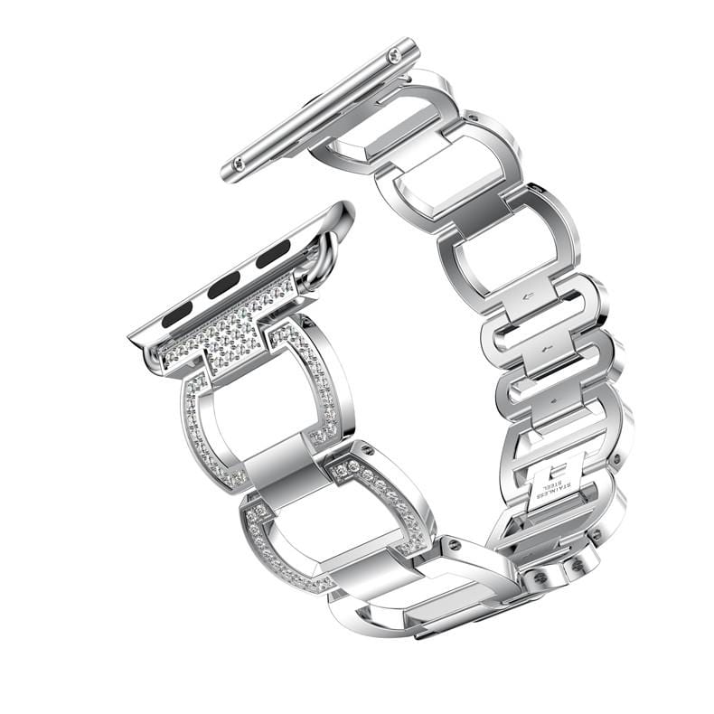 Diamond Metal Link Bracelet For Apple Watch - Elegance & Splendour