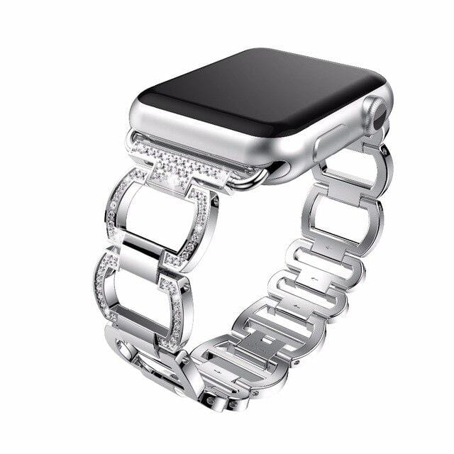 Diamond Metal Link Bracelet For Apple Watch - Elegance & Splendour