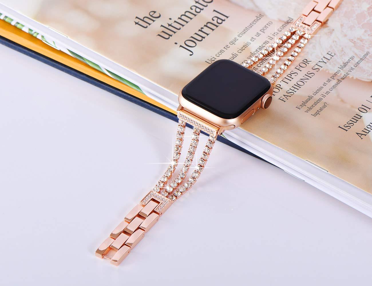 High-End Women Diamond Band Compatible With Apple Watch - Elegance & Splendour