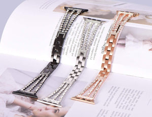 High-End Women Diamond Band Compatible With Apple Watch - Elegance & Splendour