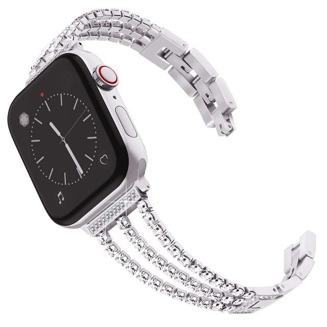 High-End Women Diamond Band Compatible With Apple Watch - Elegance & Splendour