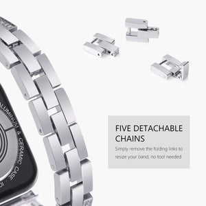 High-End Women Diamond Band Compatible With Apple Watch - Elegance & Splendour