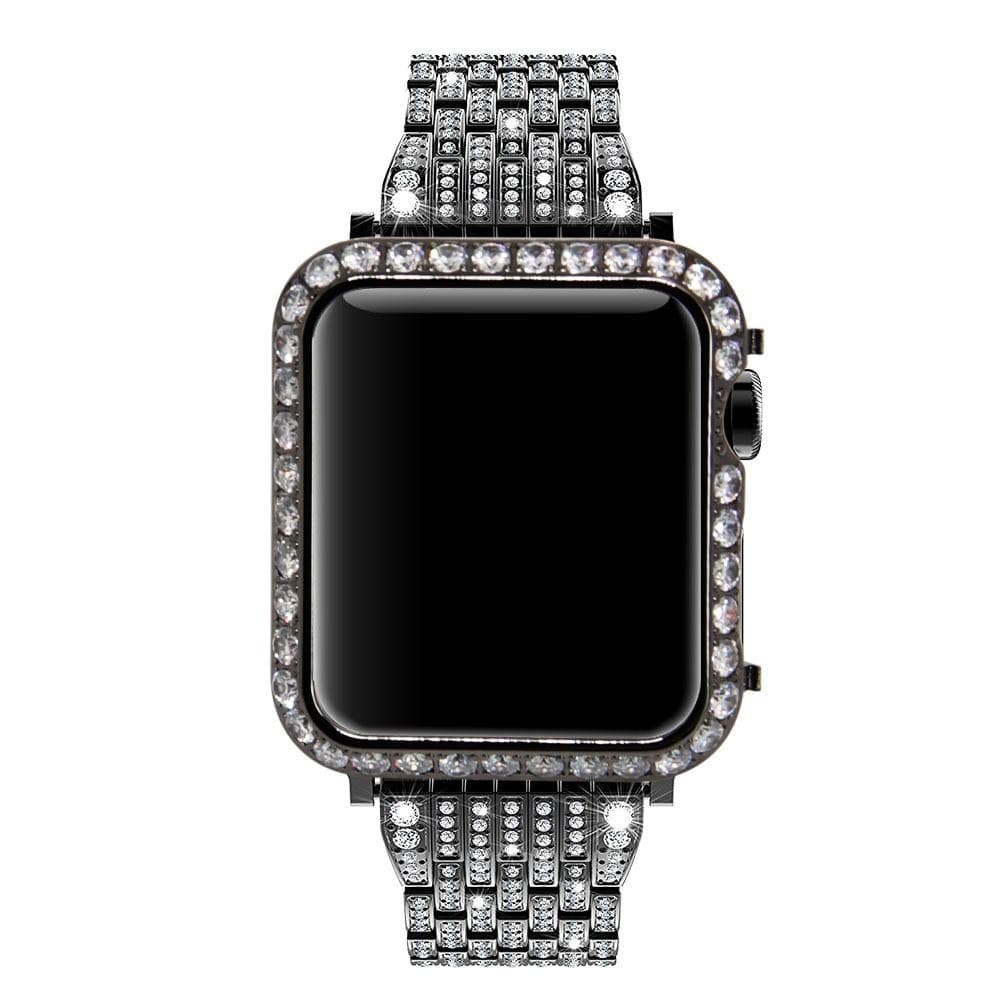 Handmade Premium CZ Crystal Stones Case Compatible With Apple Watch - Elegance & Splendour